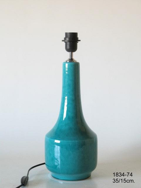 Pie lámpara cerámica de color azul