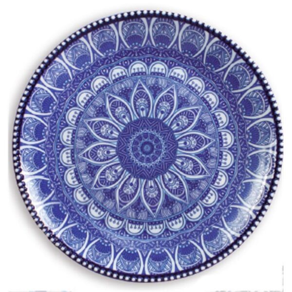 plato mosaico azulyblanco 30cm arjedecoracion